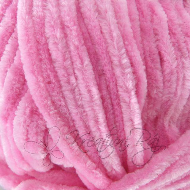 Pletací příze Velvet (90009) - světle růžová DOPRODEJ