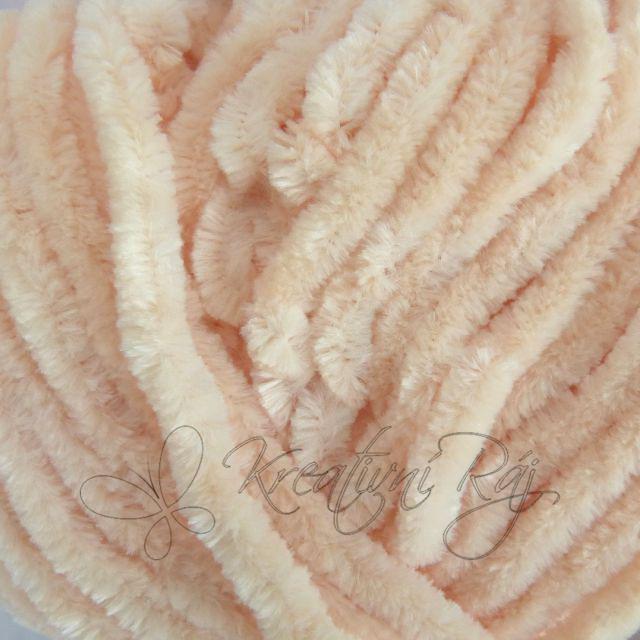 Pletací příze Velvet (90033) - světle meruňková DOPRODEJ