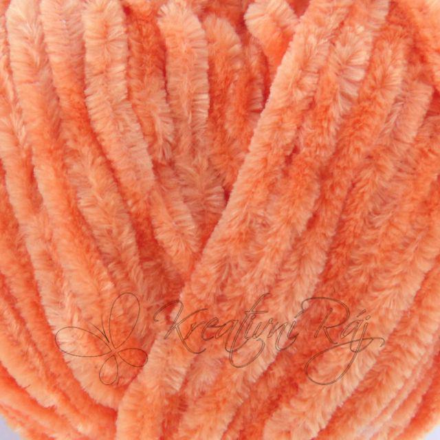 Pletací příze Velvet (90016) - oranžová DOPRODEJ