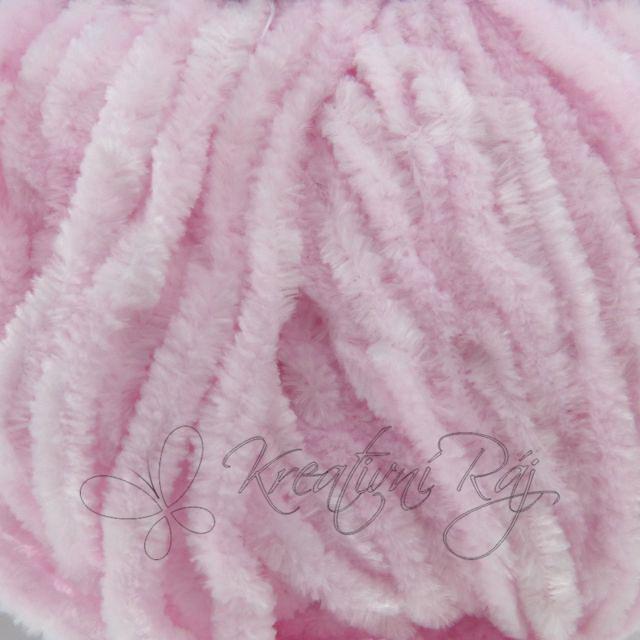 Pletací příze Velvet (90003) - bledě růžová DOPRODEJ